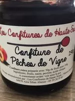 Mängden socker i Confiture de pêche de vigne