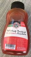 Mängden socker i Ketchup basque au piment d'espelette