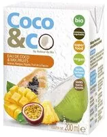 Mängden socker i Eau de coco et mix fruits