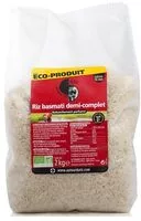 Mängden socker i Riz basmati demi-complet Bio et équitable