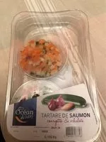 Mängden socker i Tartare saumon échalote courgette, élaboré en France, 2 pièces, barquette de