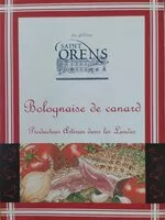 Mängden socker i Bolognaise de canard