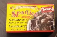 Mängden socker i Calamars dans son encre SPANICO, boîte de