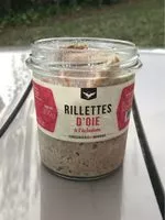Mängden socker i Rillette d'oie a l'echalotte