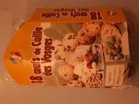 Mängden socker i 18 oeufs de caille des Vosges