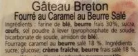 Mängden socker i Gâteau Breton Fourré Caramel au Beurre Salé