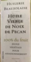 Mängden socker i Huile vierges de boix de pecan