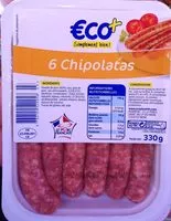 Mängden socker i 6 chipolatas