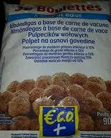 Mängden socker i 30 boulettes au boeuf