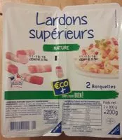 Mängden socker i Lardons supérieurs nature