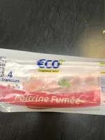 Mängden socker i Poitrine fumée 4 tranches