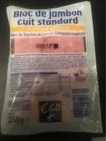 Mängden socker i Bloc de jambon cuit standard