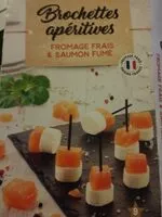 Mängden socker i Brochettes apéritives fromage frais et saumon fumé