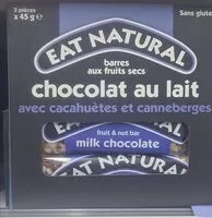 Mängden socker i Barres aux fruits secs avec cacahuètes et canneberges