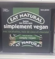 Mängden socker i Barres aux fruits secs avec cacahuètes, noix de coco et chocolat