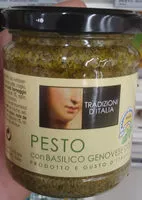 Mängden socker i Pesto con basilic genovese dop