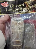 Queues de langouste blanches crues