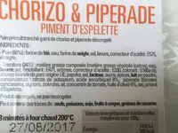 Mängden socker i Le Préfou chorizo et piperade