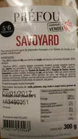 Mängden socker i Préfou Savoyard
