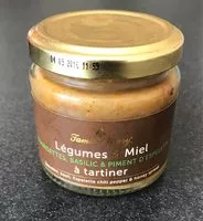 Mängden socker i Légumes et miel à tartiner