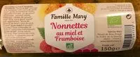 Mängden socker i Nonnettes au miel et framboise