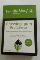 Mängden socker i Chewing-gum fraîcheur