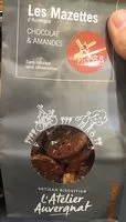 Mängden socker i Les Mazettes d'Auvergne Chocolat & Amandes