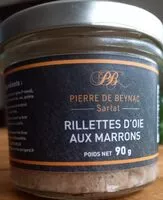 Mängden socker i rillettes d\'oie au marrons