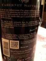 Mängden socker i Cépage Cabernet Sauvignon Récolte 2014