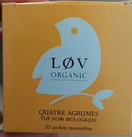 Mängden socker i Quatre agrumes thé noir biologique