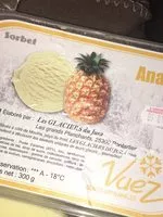 Mängden socker i Sorbet ananas