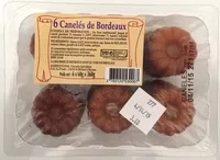 Mängden socker i 6 canelés de Bordeaux