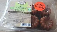 Mängden socker i 6 canelés de Bordeaux