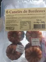 Mängden socker i 6 canelés de Bordeaux