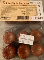 Mängden socker i 12 caneles de bordeaux