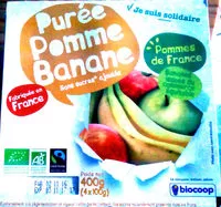 Mängden socker i Purée pomme banane