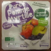 Mängden socker i Purée pomme myrtille