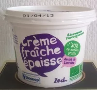 Mängden socker i Crème fraîche épaisse 30%