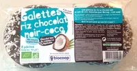 Mängden socker i Galettes riz chocolat noir-coco bio