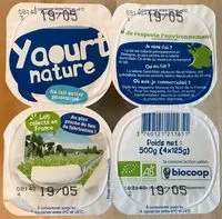 Mängden socker i Yaourt nature entier 4x125g CC