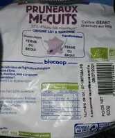 Mängden socker i Pruneau mi-cuit géant