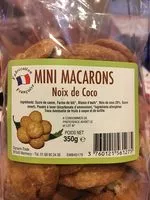 Mängden socker i Mini macarons noix de coco