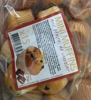 Mängden socker i Mini muffins aux pépites de chocolat