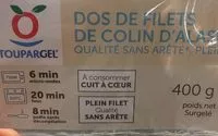 Mängden socker i Dos de filets de colin d'Alaska