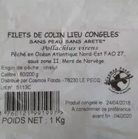 Mängden socker i Filets de colin lieu congeles