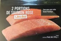 Mängden socker i Saumon Rose du Pacifique 2 x 125 g