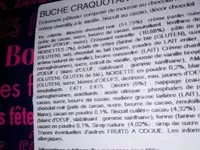 Mängden socker i Buche craquotant chocolat