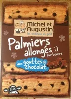 Mängden socker i Palmiers pur beurre gouttes de chocolat 120g