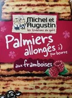 Mängden socker i Palmiers allongés aux pépites de framboises