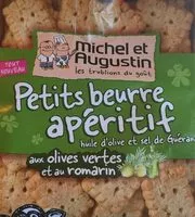 Mängden socker i Petits Beurre Apéritif Huile d'Olive et Sel de Guérande, aux Olives Vertes et au Romarin